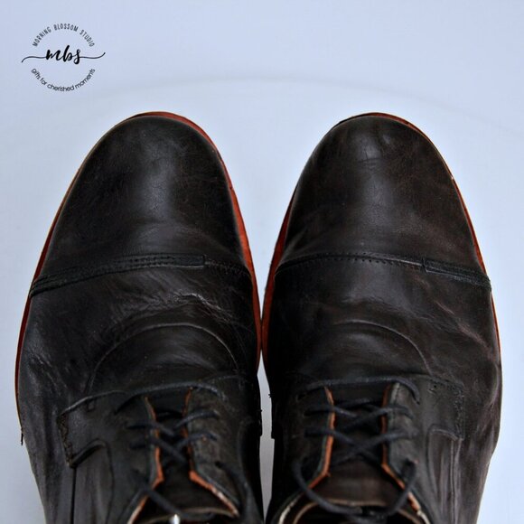 Timberland Wodehouse Leather Cap Toe Derby Shoes in Black Men Size 8 - Picture 10 of 13